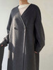 YANYI CHANG｜92860401 可脱卸围巾极简羊毛羊绒长大衣 [ 烟墨花灰 ] 商品缩略图3