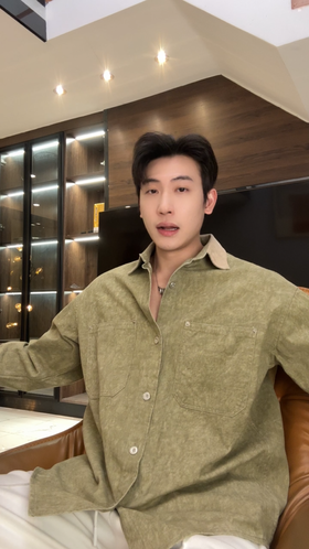 6018SDSA男士秋冬新款痞帅男装韩版休闲扎染拼接翻领长袖衬衫百搭宽松