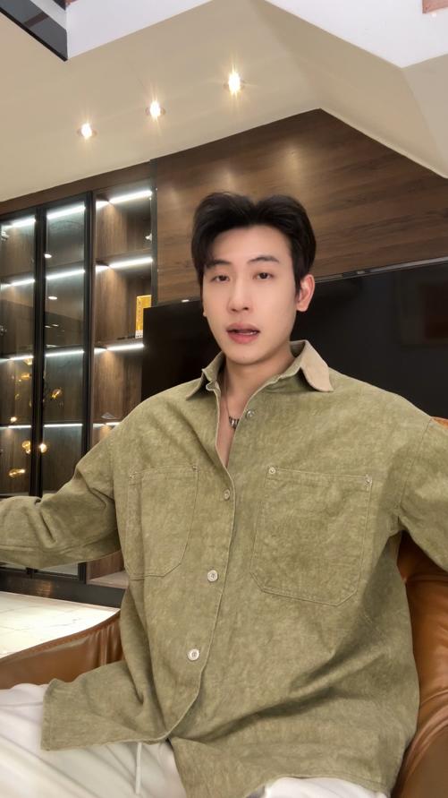 6018SDSA男士秋冬新款痞帅男装韩版休闲扎染拼接翻领长袖衬衫百搭宽松 商品图0