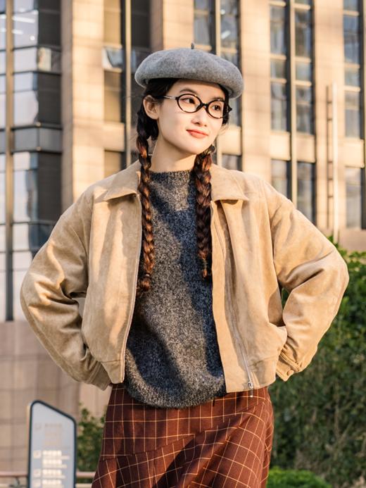 仿麂皮绒飞行员夹克外套FCG1JKT063 商品图8