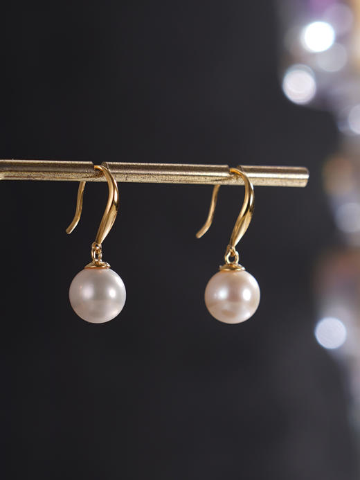子佩集【月华柔情】银S925珍珠惜王妃耳环【YE1018】8mm珠双色单珠2601 商品图5
