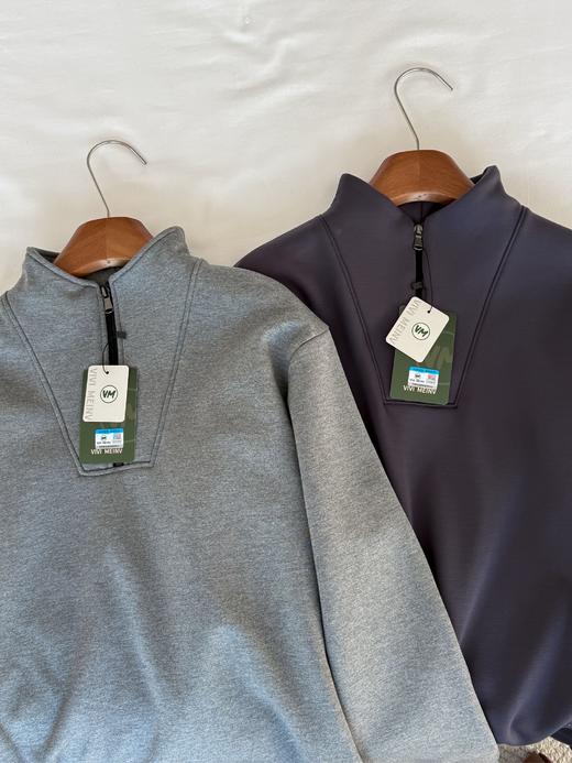 VIVI水貂绒半拉链男生打底卫衣 商品图5