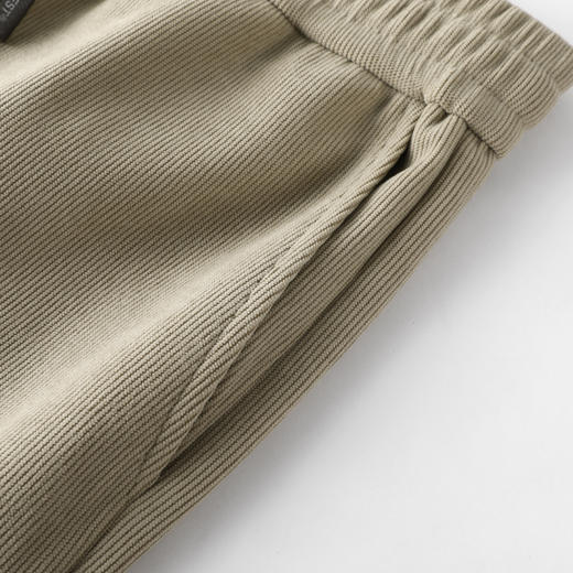 GXG男装时尚松紧腰系绳简约百搭纯色直筒男式休闲裤K&C 商品图10