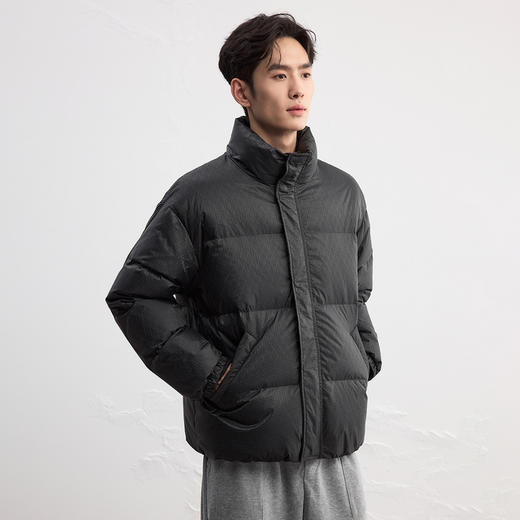 GXG男装【90鸭绒】25冬季时尚立领面包服男式短款羽绒服K&C 商品图4