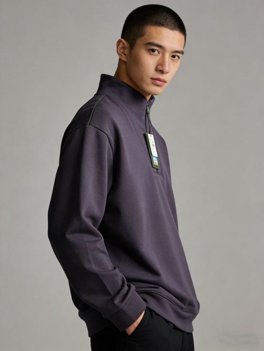 VIVI水貂绒半拉链男生打底卫衣 商品图1