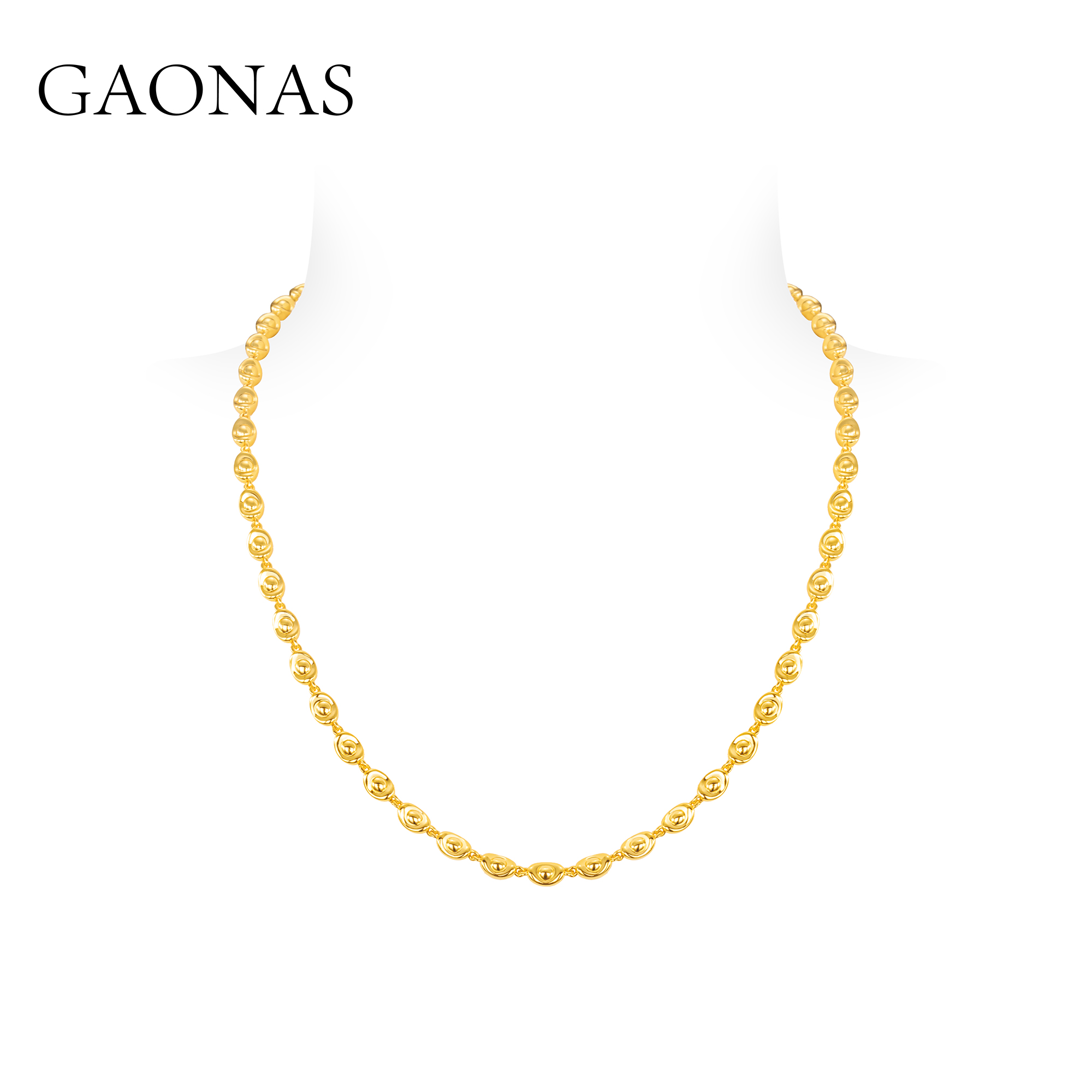 GAONAS  贵气老钱金色元宝多功能项链11872ZGO