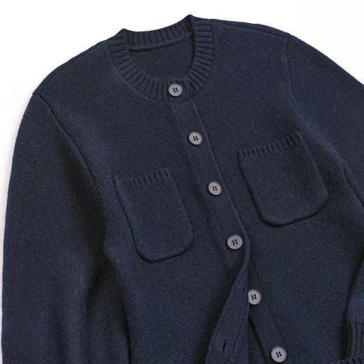 ROMI STUDIO“休闲气质”羊毛混纺厚实中长款针织开衫RWDSLT1918 商品图2