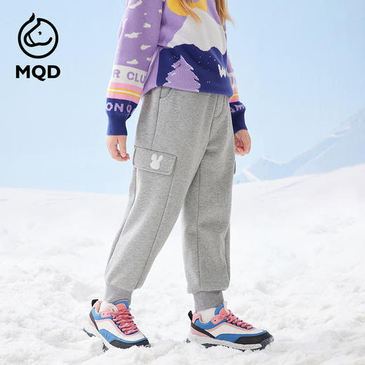 【秒3】【MQD】女童冬季精致立体装饰休闲针织长裤 商品图3