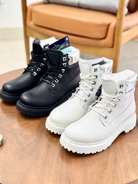 .付款减库存，正品授权，女士马丁靴，头层牛皮！增高4.5cm  头层牛皮！！！BEFFON北风靴｜米其林大底机能马丁靴