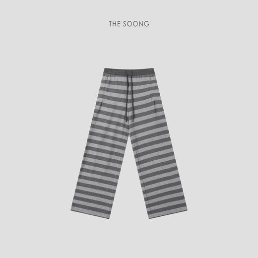 THESOONG26ss"条纹裤"经典重酵洗加软撞色条纹中腰休闲裤7757 商品图7