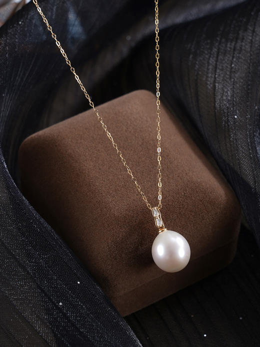 子佩集【晨曦之光‌】银S925珍珠惜王妃套链【MLTL015】11*12mm珠镀金吊球一字2601 商品图2