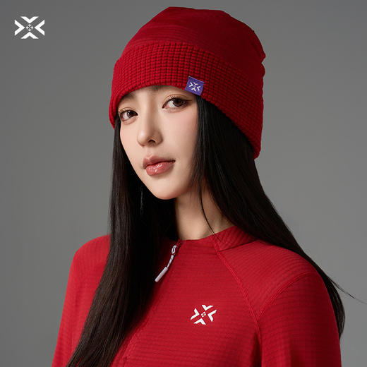 【新款】有为者/热力方格针织帽 秋冬男女户外运动保暖抓绒运动跑步蓄热帽 商品图3