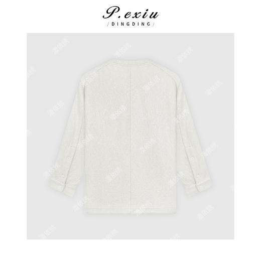 04-2潘依绣丁丁宠粉简约肌理感圆领外套 Q56081 商品图1