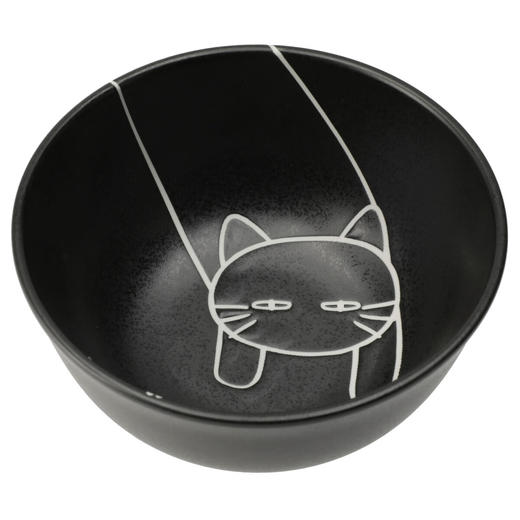 厨房日式超轻量餐具大碗饭碗圆盘餐盘 黑猫白猫 商品图2