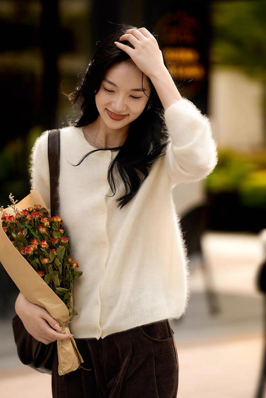 高奢定制羊绒澳毛开衫 鄂尔多斯同款 商品图5