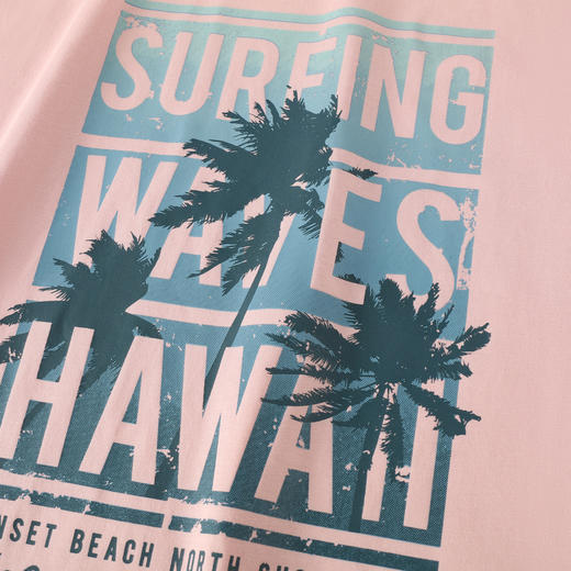 GXG男装【热带森林】夏季时尚风景树印花男士圆领短袖t恤K&C 商品图8