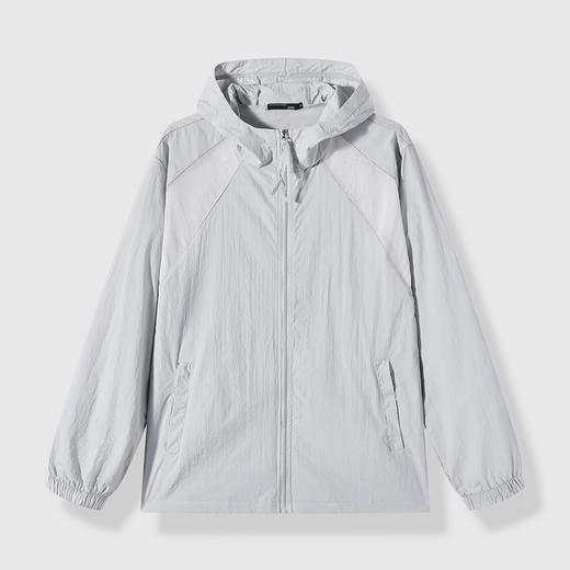 GXG男装25夏季舒适透气时尚拼接百搭情侣款连帽防晒服K&C 商品图2