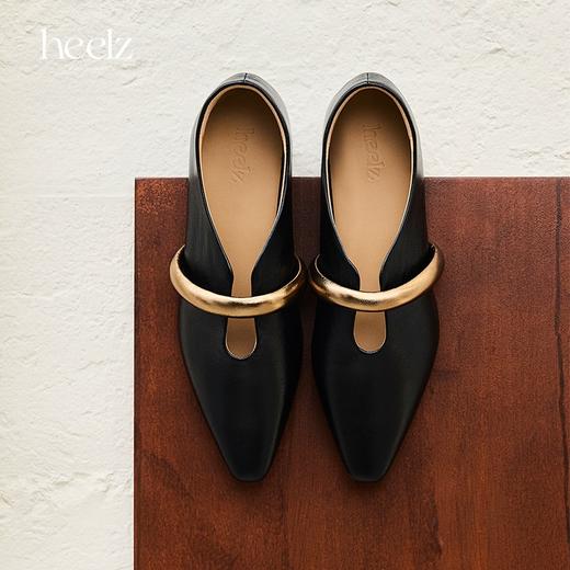 heelz设计师手工鞋履 ｜金条U口羊皮奶奶鞋 1.5 公分 商品图0
