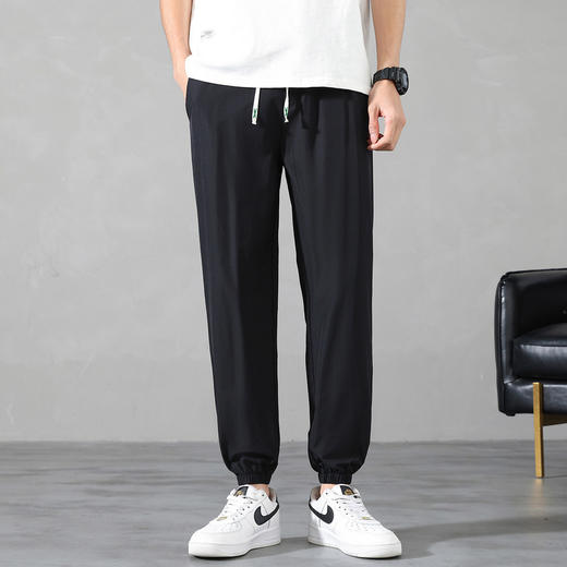 GXG男装【凉爽透气】夏季时尚简约透气舒适男士束脚休闲长裤K&C 商品图1
