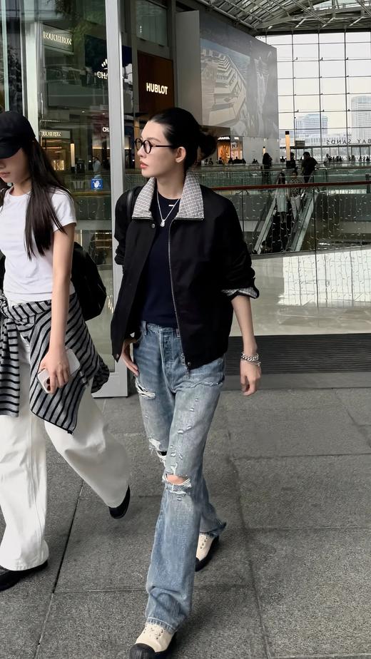 THESOONG|"破洞牛仔"经典洗水手工破洞做旧直筒微喇牛仔裤HBNZ7427 商品图10