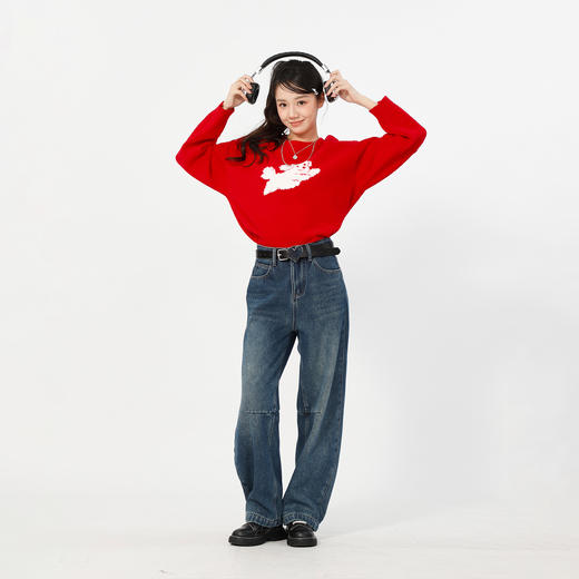 基本款复合弯刀牛仔裤-纪念日百货门店同款168898408 商品图1