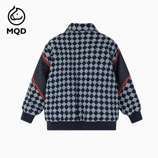 【秒1】【MQD】男童冬季经典格纹加厚牛仔夹棉外套 商品图3