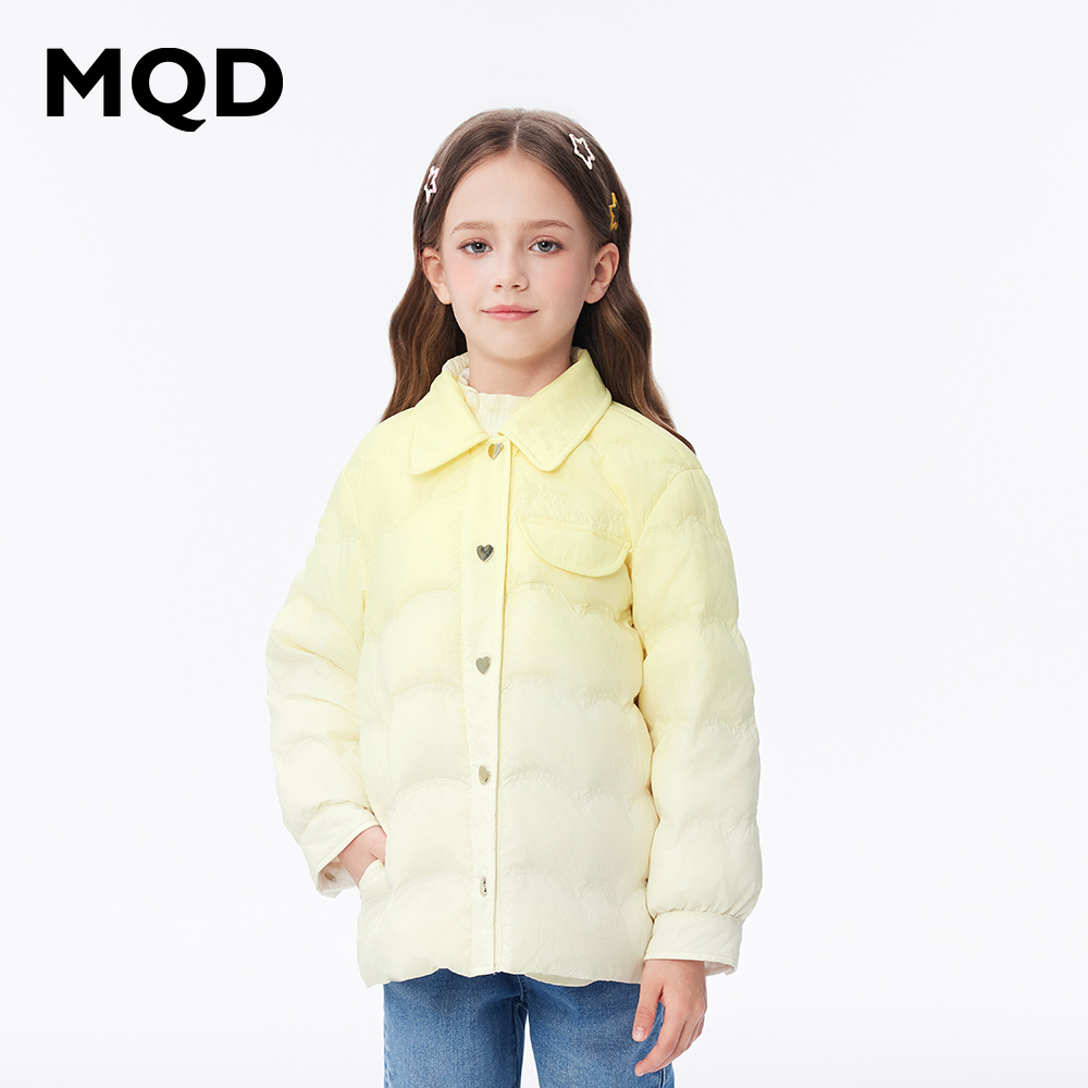 【秒1】【MQD】女童冬季梦幻潮酷渐变休闲翻领羽绒服