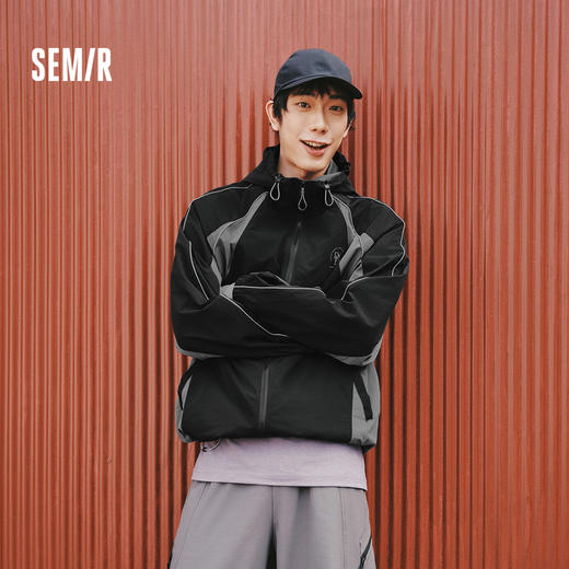 商场同款|森马夹克男春季运动风轻量便服2026新款户外微撞色外套 商品图1