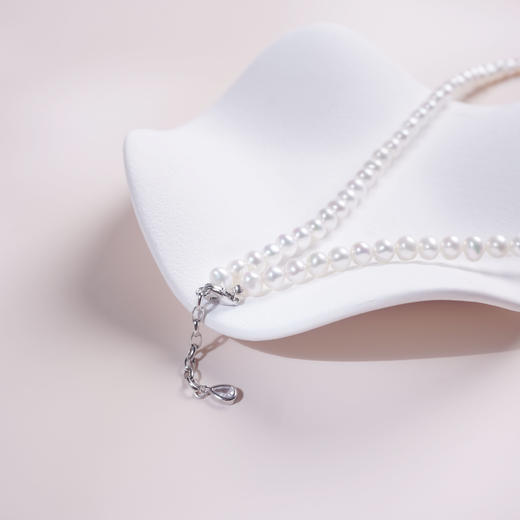 雪颂系列S925银 淡水珍珠项链 5-6mm 商品图0