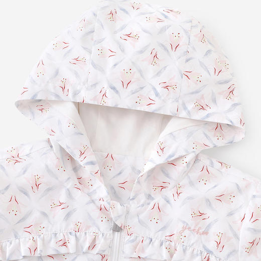 英氏儿童外套女童长袖连帽外套春秋休闲百搭新款外套YRWFJ1S002A 商品图3