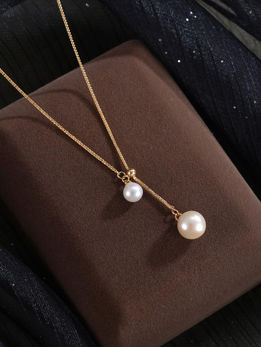 子佩集【骄阳微醺】银S925珍珠惜王妃套链【PC5780】6-9mm珠镀金吊球双珠2601 商品图3