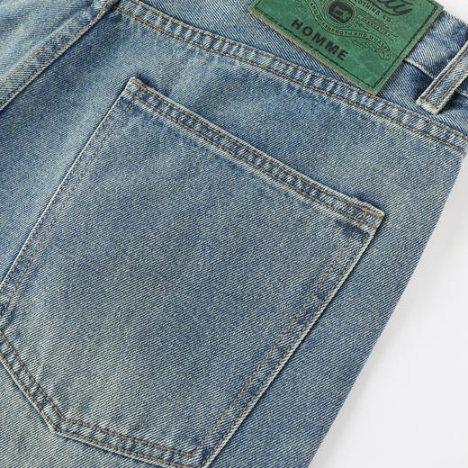 GXG男装【酵磨双工艺】秋季重固色水洗百搭休闲直筒男式牛仔裤K&C 商品图13