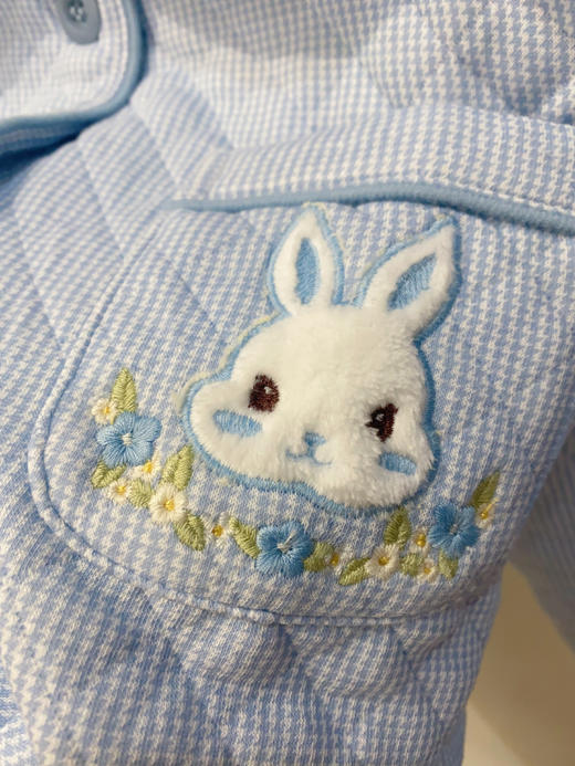 松植屋《萌小兔》女款空气棉加厚套装冬季空气层夹棉睡衣家居服 商品图7