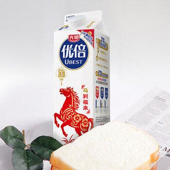 光明优倍全脂鲜牛奶950ml屋顶包巴氏杀菌 生鲜  低温奶 /水饮冲调 /低温奶 /低温奶组合装 商品图2
