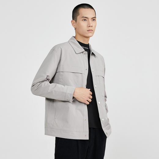 GXG男装春季新品经典翻领外套男士时尚百搭短款夹克K&C 商品图7