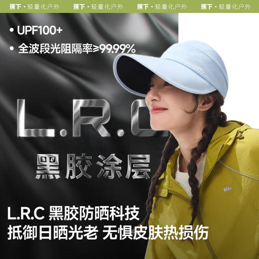 【春上新】【新品】6楼蕉下女士大檐黑胶鸭舌防晒帽BM530吊牌价179 商品图1