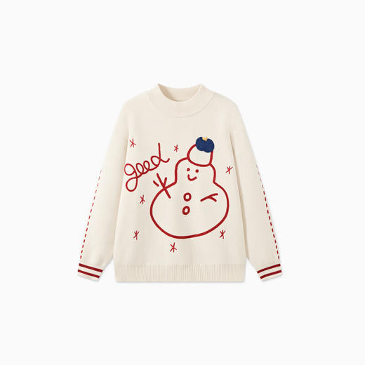 【MQD】男童冬中大童学院风卡通休闲百搭半高领毛衣 商品图5