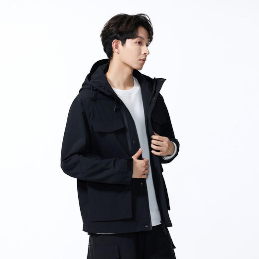 GXG男装【三防】秋季时尚抽绳户外山系拼接贴袋男式连帽夹克K&C 商品图1