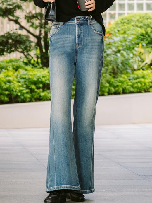 长腿天花板 抓毛微喇牛仔裤FCG1JEN062 商品图9