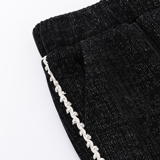 【秒3】【MQD】女童冬季保暖舒适撞色花边时尚休闲长裤 商品图4