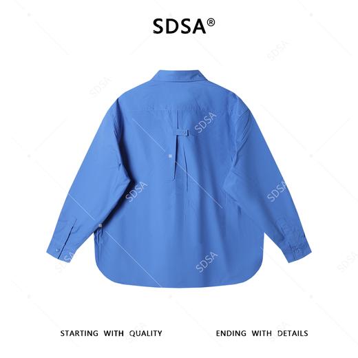 SDSA男士秋冬新款痞帅男装韩版纯色宽松长袖衬衫外套百搭翻领衬衣 商品图4