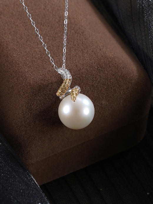 子佩集【守护灵蛇】银S925珍珠惜王妃套链【MLTL010】11mm珠镀金蛇绕2601 商品图3