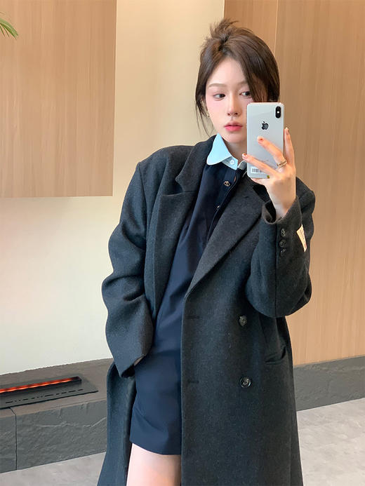 现货 魔女心愿 衬衫拼接假两件连衣裙 商品图3