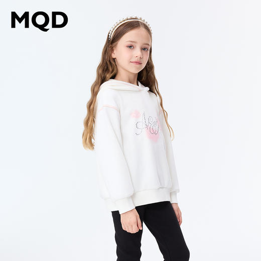 【秒3】【MQD】女童冬季甜美蝴蝶印花休闲连帽卫衣 商品图2