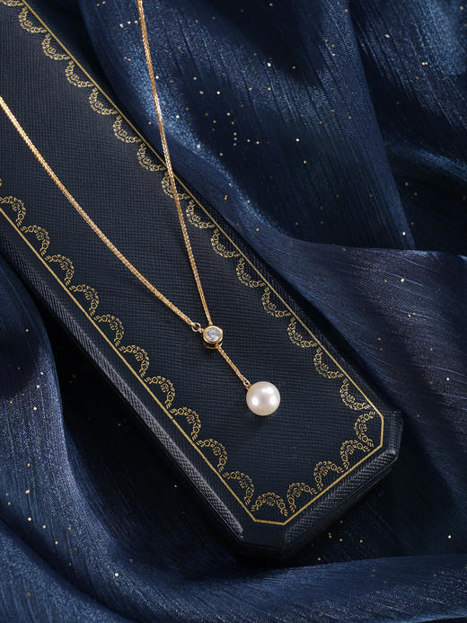 子佩集【霜华凝露】银S925珍珠惜王妃套链【YB7753】9mm珠双色星点吊球2601 商品图4