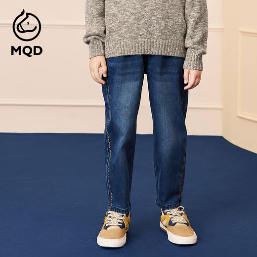 【秒3】【MQD】男童冬季蓄热保暖精致百搭牛仔裤 商品图2