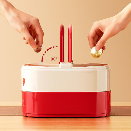 【喜庆糖果盘❗承载满满寓意】新年氛围感轻松拿捏，果盘家用客厅茶几糖果盒年货新年过年干果盘水果盘瓜子零食收纳盒。rf 商品图2