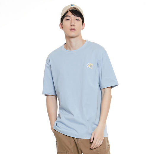 GXG男装夏季时尚简约印花t恤休闲百搭男女同款短袖K&C 商品图11