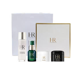 【香港直邮】赫莲娜小样四件套礼盒装 至美琉光恒采精萃露30ml+悦活新生肌源修护精华露10ml+黑绷带晚霜5ml+白绷带日霜5ml