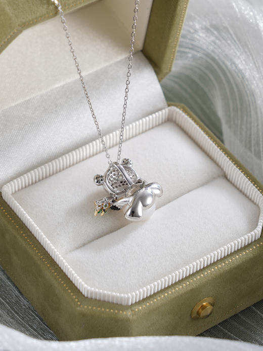 子佩集【翠竹国宝】银S925珍珠惜王妃套链【MLTL024】8mm珠熊猫镀金竹子2601 商品图3